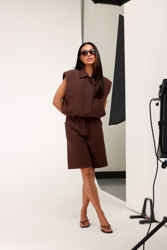 Bruine Basic Lange - Short - Olivia & Kate