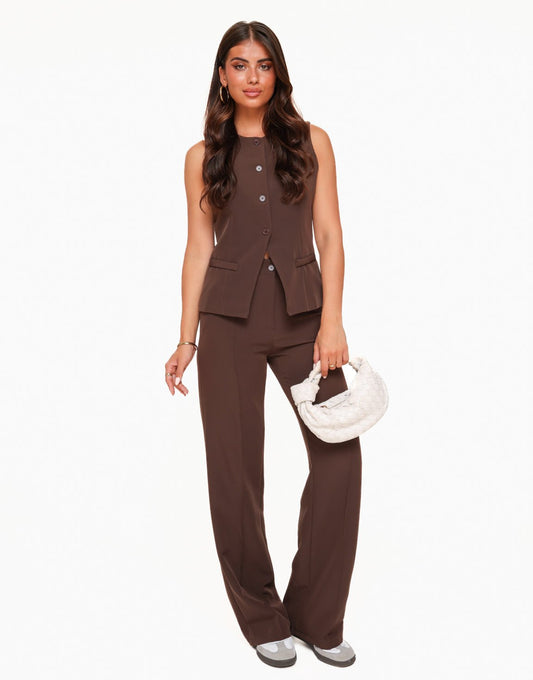 Bruine Basic - Pantalon - Olivia & Kate