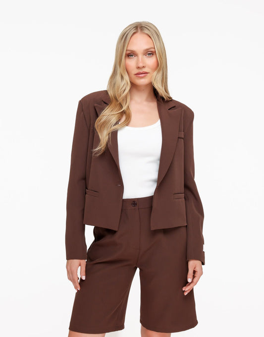 Bruine Edit Cropped - Blazer - Olivia & Kate