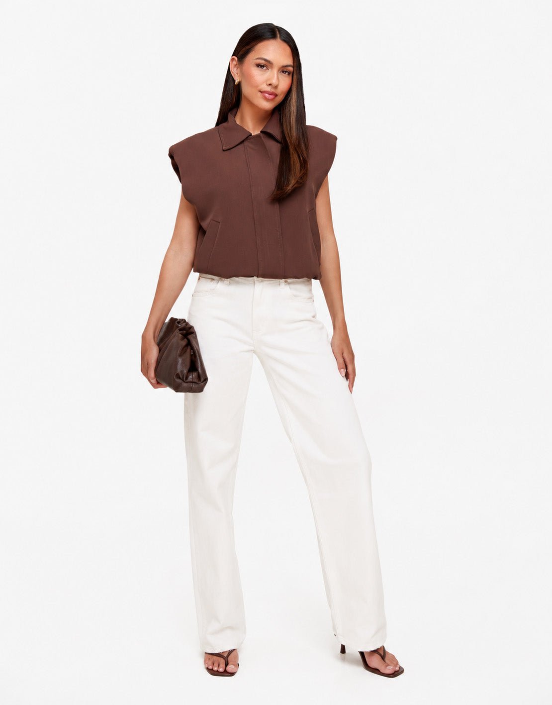 Bruine Edit Schouder Pads - Gilet - Olivia & Kate