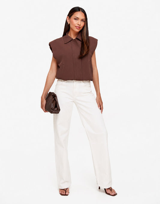 Bruine Edit Schouder Pads - Gilet - Olivia & Kate