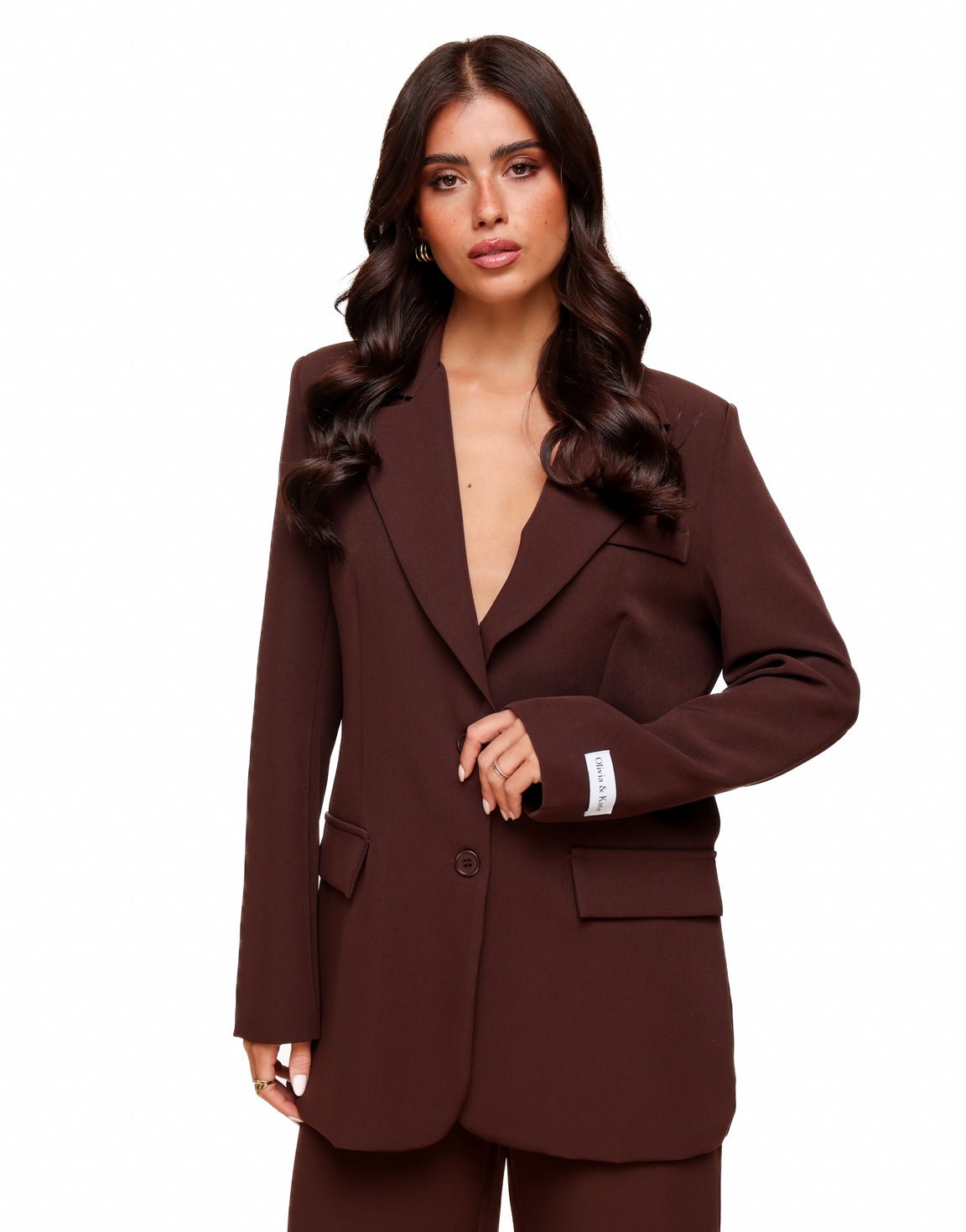 Bruine F/W Edit Basic LS - Blazer - Olivia & Kate
