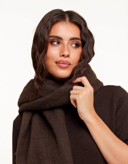 Bruine Gebreide STUDIO - Sjaal - Olivia & Kate