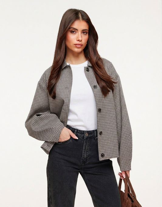 Bruine Geruiten LS - Jasje - Olivia & Kate