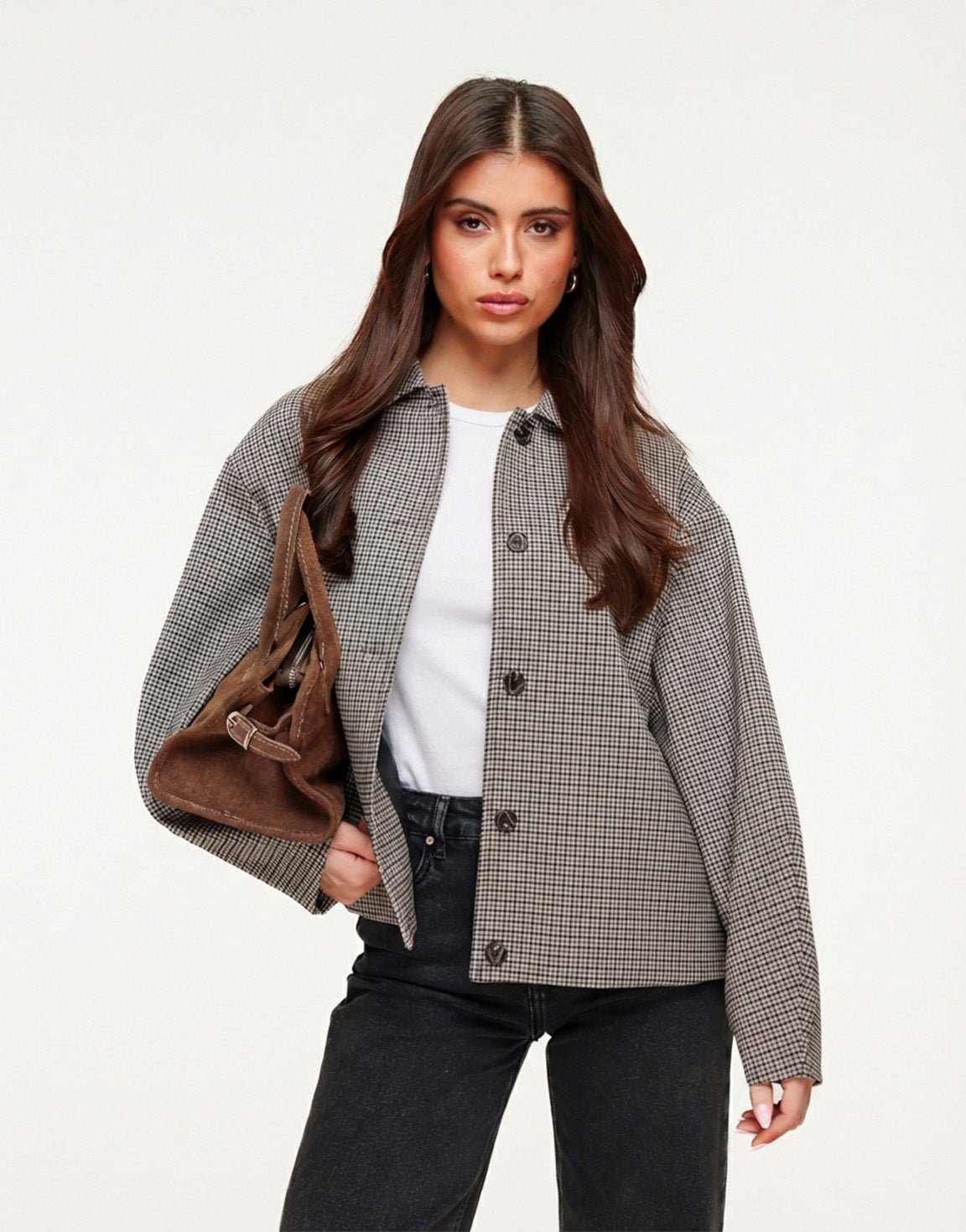 Bruine Geruiten LS - Jasje - Olivia & Kate