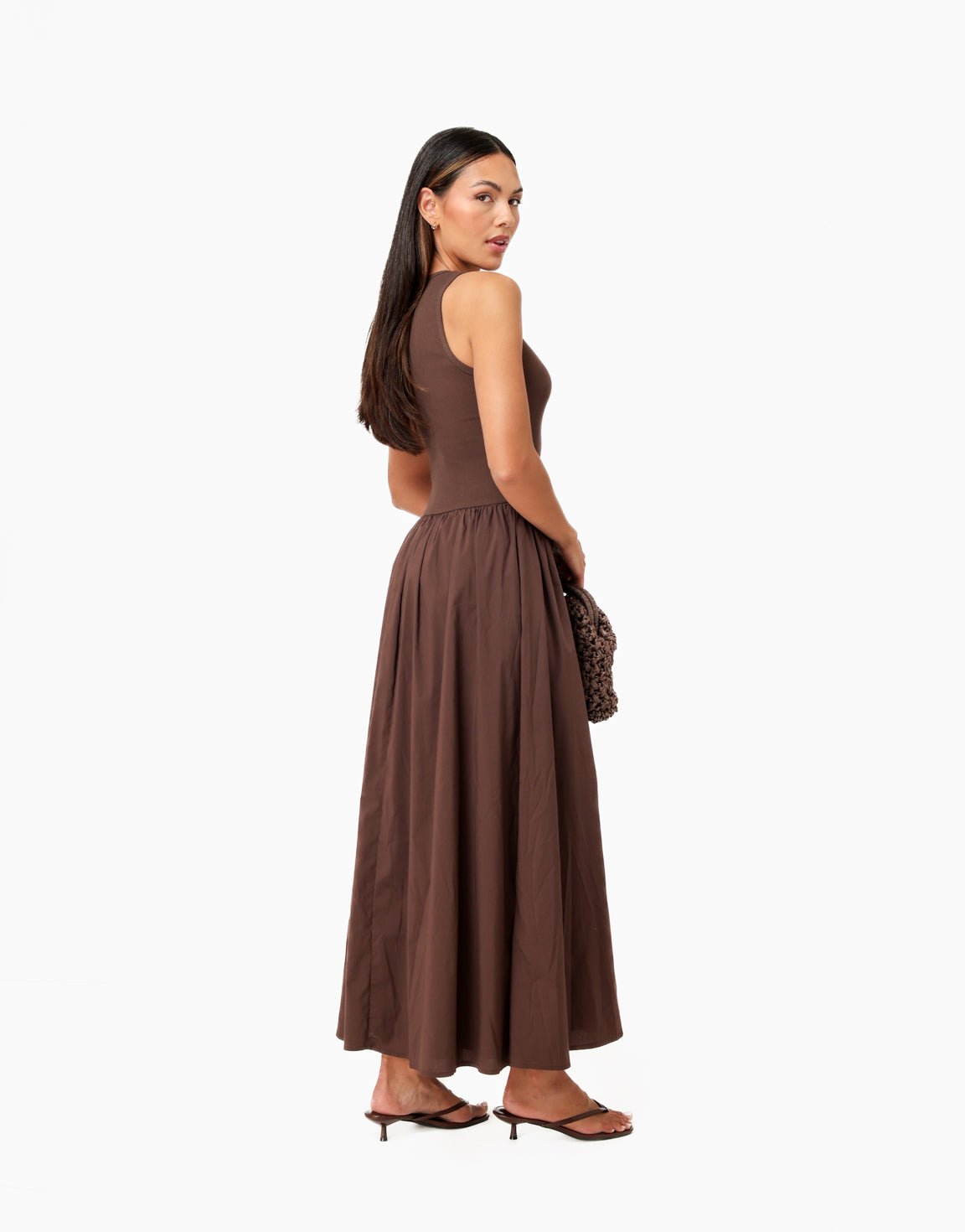 Bruine Lange Maxi - Jurk - Olivia & Kate