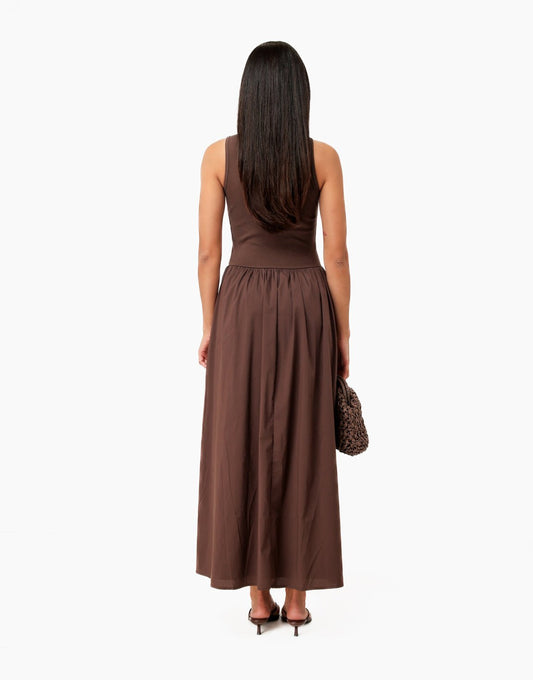 Bruine Lange Maxi - Jurk - Olivia & Kate