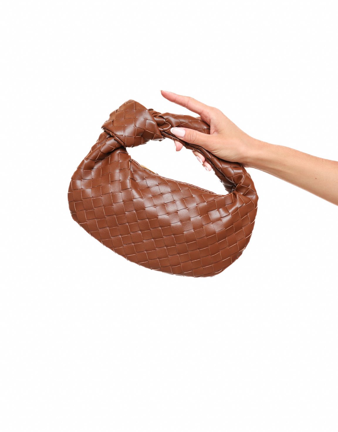 Bruine Middel Gevlochten - Tas - Olivia & Kate