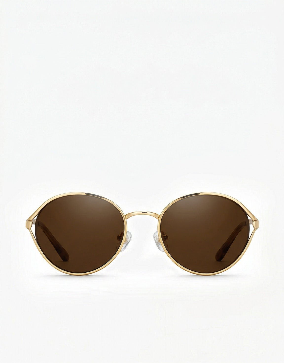 Bruine Ovale Statement Montuur - Zonnebril - Olivia & Kate