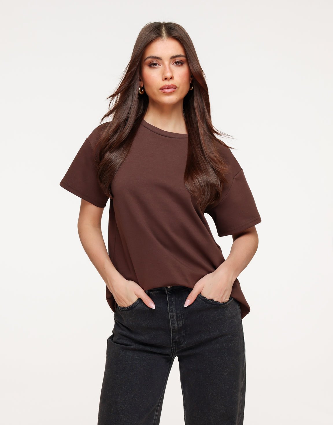 Brown Oversized - T-shirt - Olivia & Kate