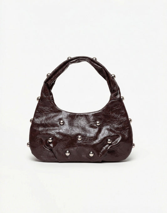 Bruine PU Leren Balletjes - Tas - Olivia & Kate