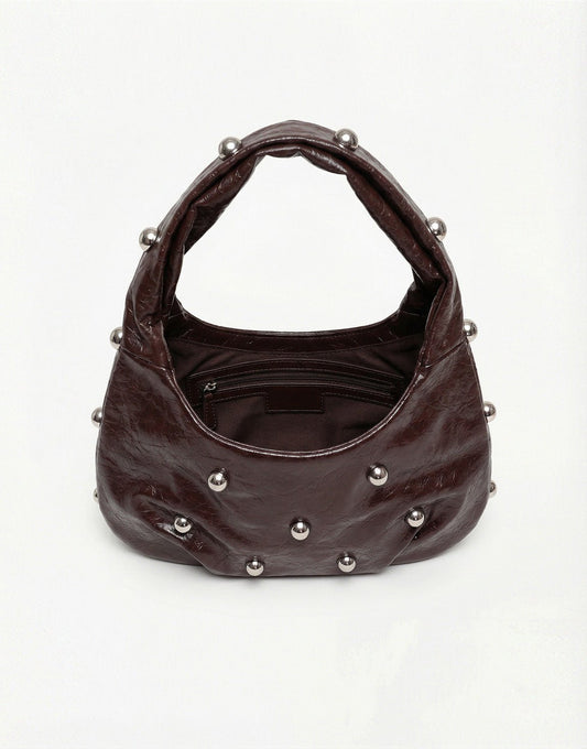 Bruine PU Leren Balletjes - Tas - Olivia & Kate