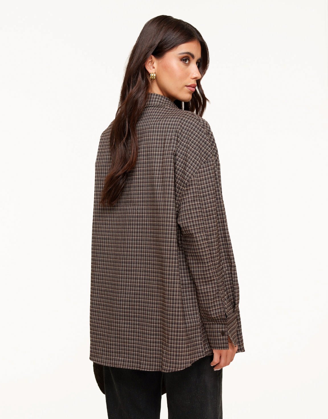 Brown Checks - Blouse - Olivia & Kate