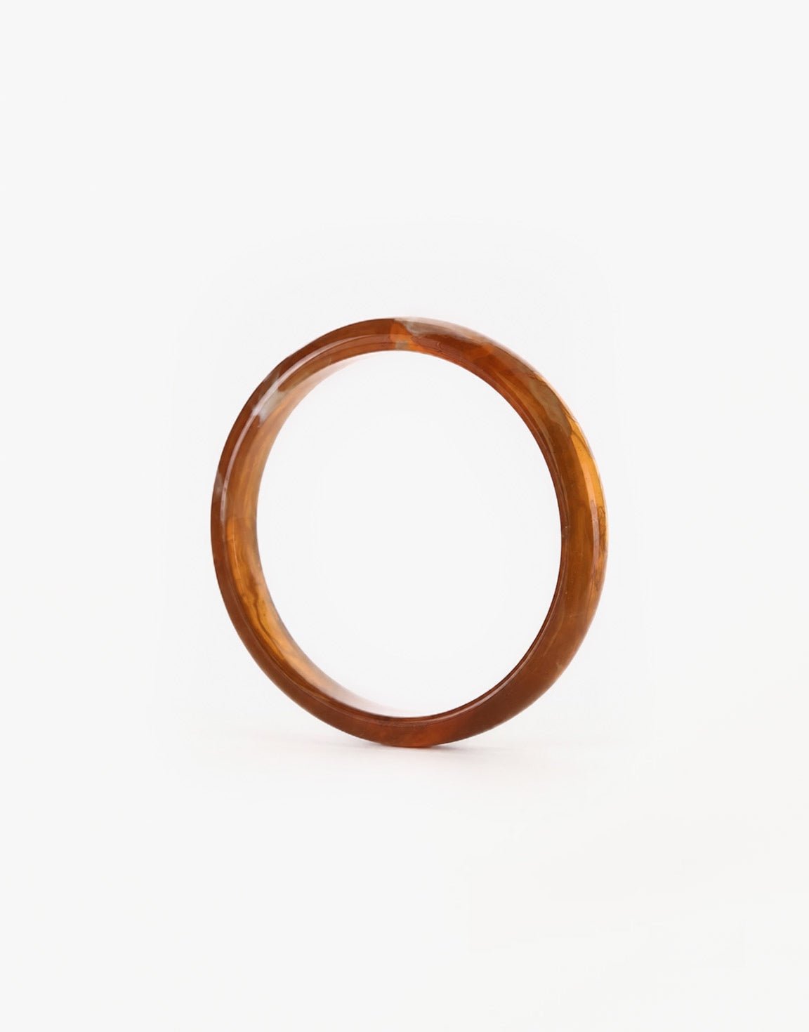 Bruine Smalle Resin Bangle - Armband - Olivia & Kate