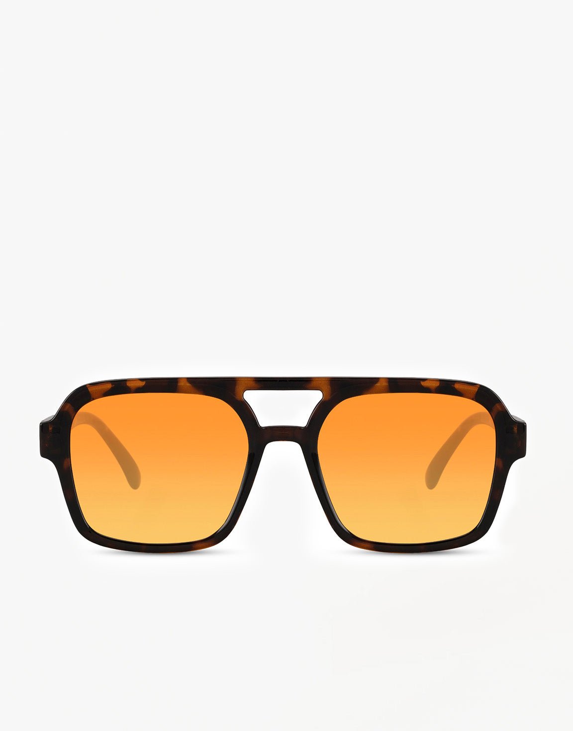 Bruine Statement Oranje Glazen - Zonnebril - Olivia & Kate