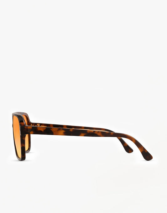 Bruine Statement Oranje Glazen - Zonnebril - Olivia & Kate