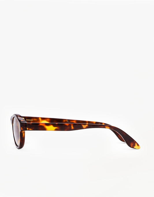 Bruine Stevige Ovale Montuur - Zonnebril - Olivia & Kate