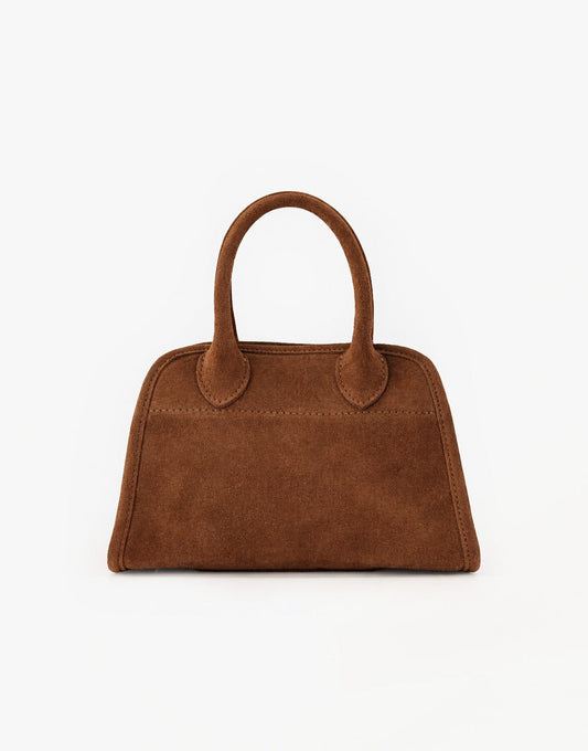 Bruine Suede - Handtas - Olivia & Kate