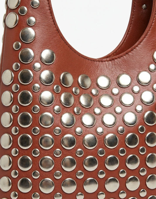 Bruine Zilveren Studs - Tas - Olivia & Kate