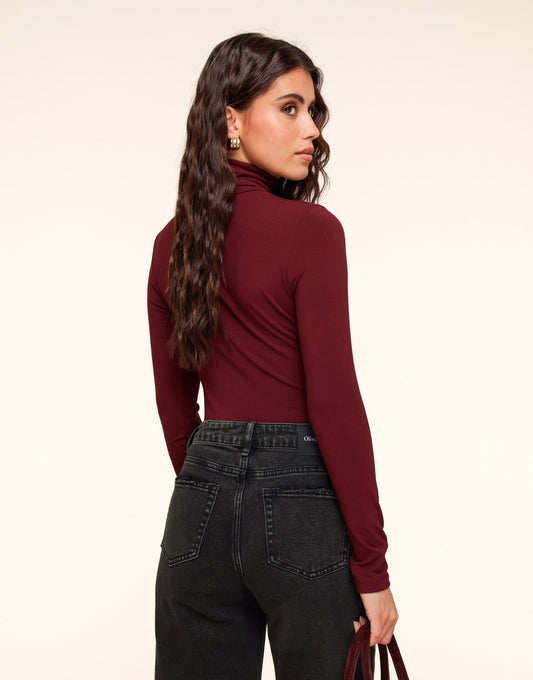 Burgundy Basic Hoge Col - Body - Olivia & Kate