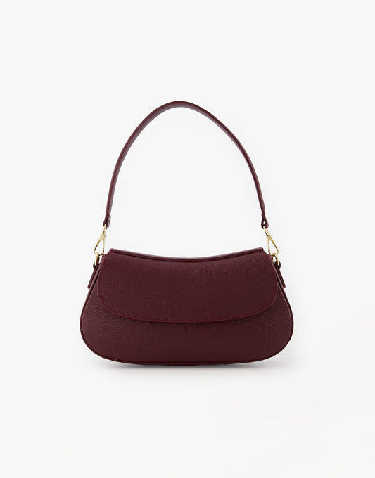 Burgundy Elegante Leren - Tas - Olivia & Kate