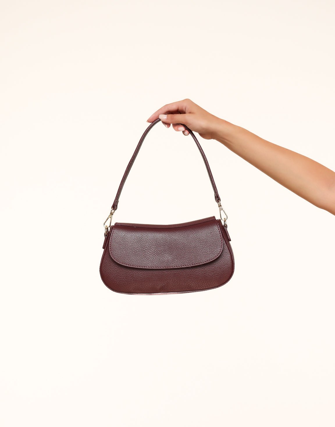 Burgundy Elegante Leren - Tas - Olivia & Kate