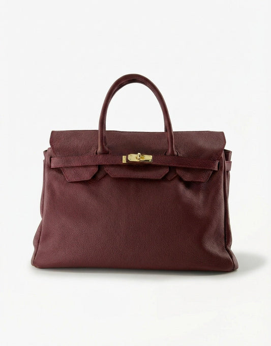 Burgundy Grote Gouden Details - Tas - Olivia & Kate