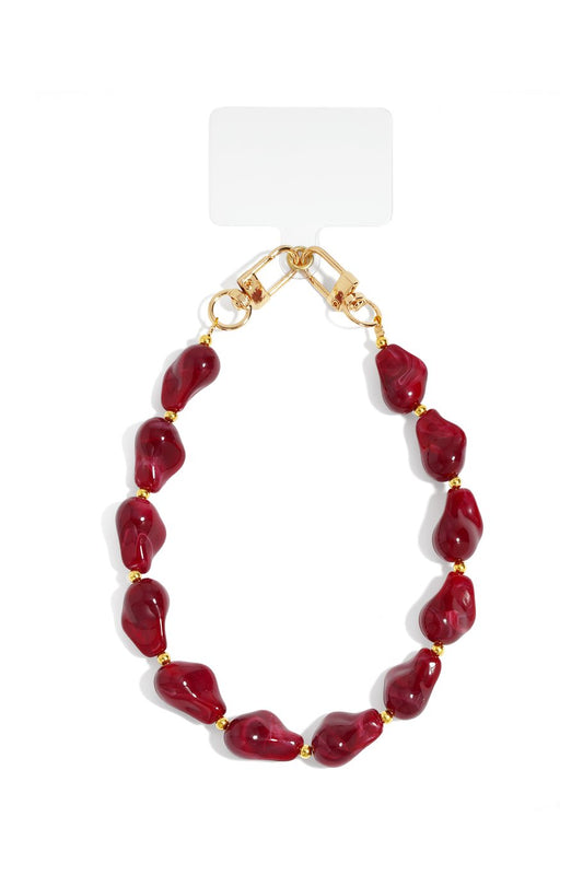 Burgundy Kristallen - Telefoonkoord - Olivia & Kate