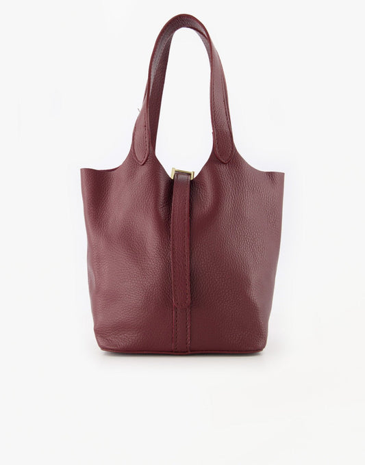 Burgundy Leren Gesp - Tas - Olivia & Kate