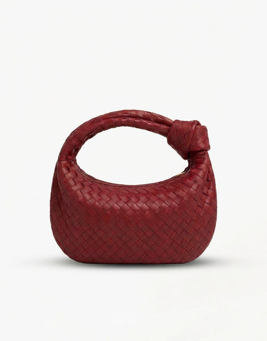 Burgundy Middel Gevlochten - Tas - Olivia & Kate