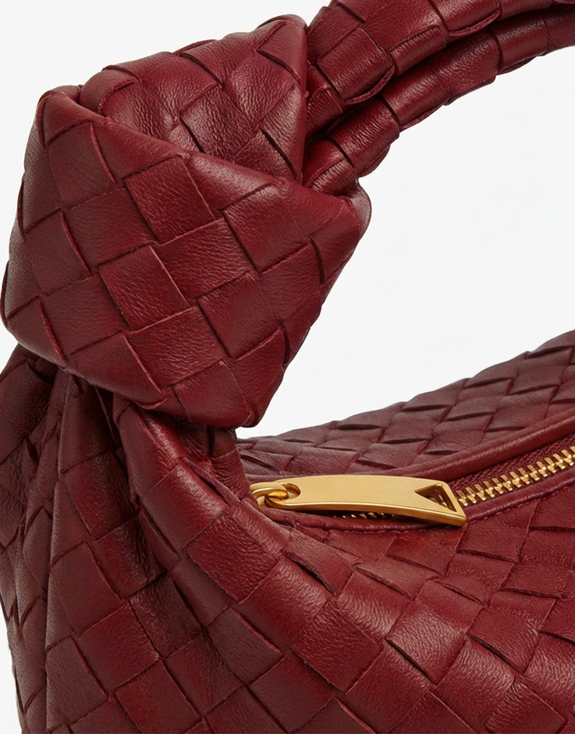 Burgundy Middel Gevlochten - Tas - Olivia & Kate