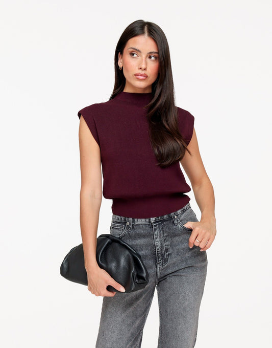Burgundy Spencer - Top - Olivia & Kate