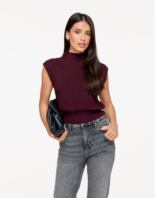 Burgundy Spencer - Top - Olivia & Kate