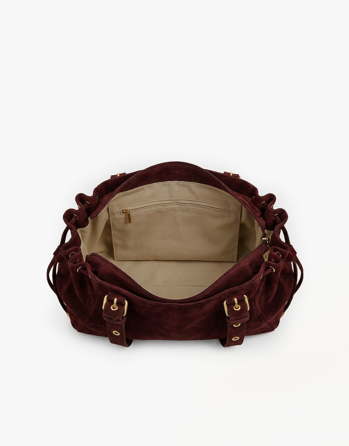 Burgundy Suede City - Tas - Olivia & Kate