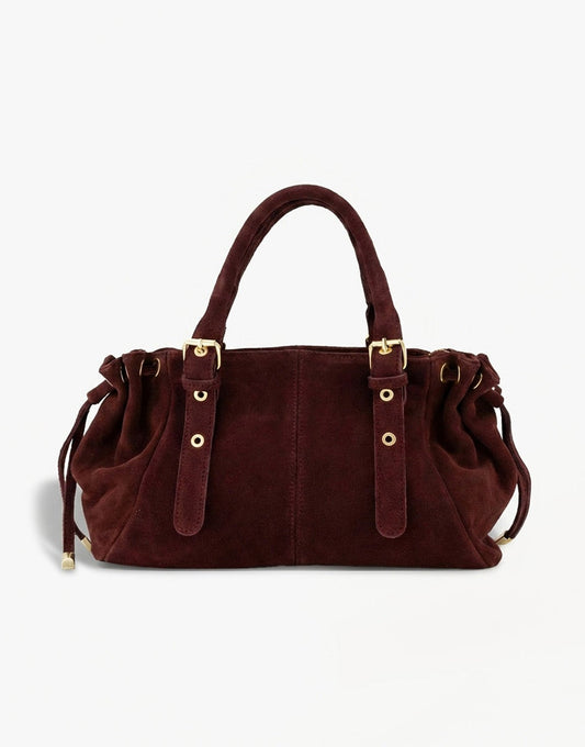 Burgundy Suede City - Tas - Olivia & Kate