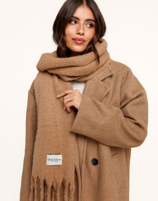 Camel Gebreide STUDIO - Sjaal - Olivia & Kate