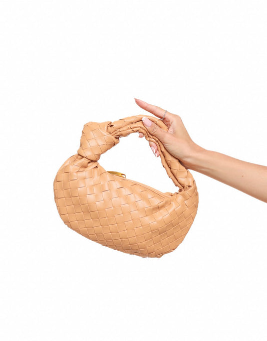 Caramel Middel Gevlochten - Tas - Olivia & Kate