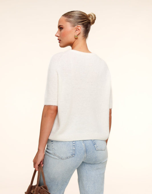 Creme Basic Fluffy SS - Top - Olivia & Kate