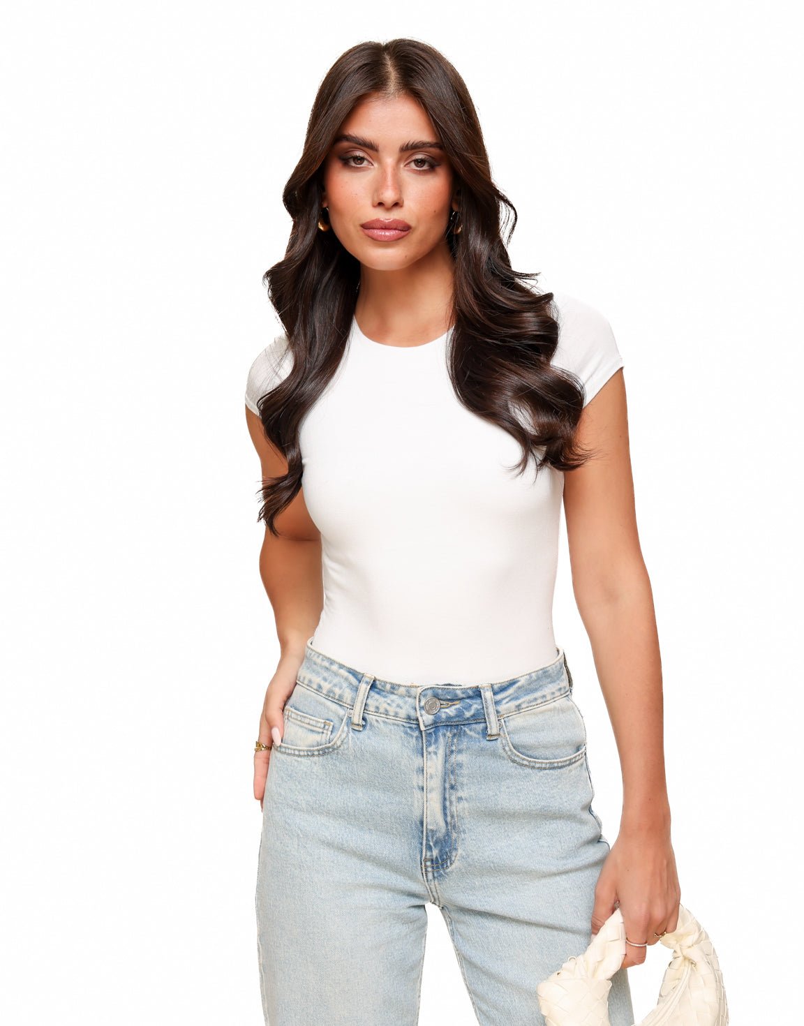 Creme Basic SS - Top - Olivia & Kate