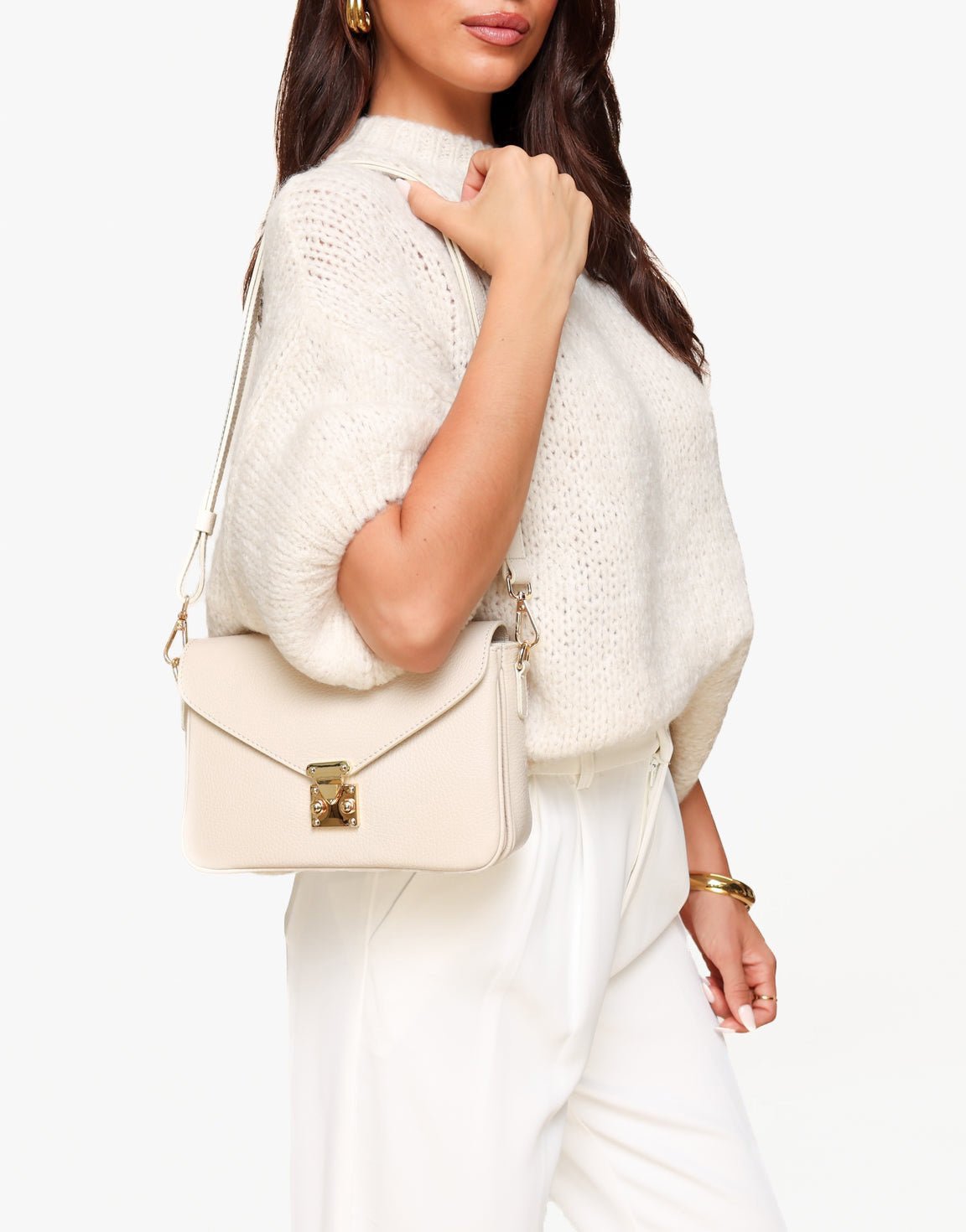 Creme Classic Leather - Bag - Olivia & Kate