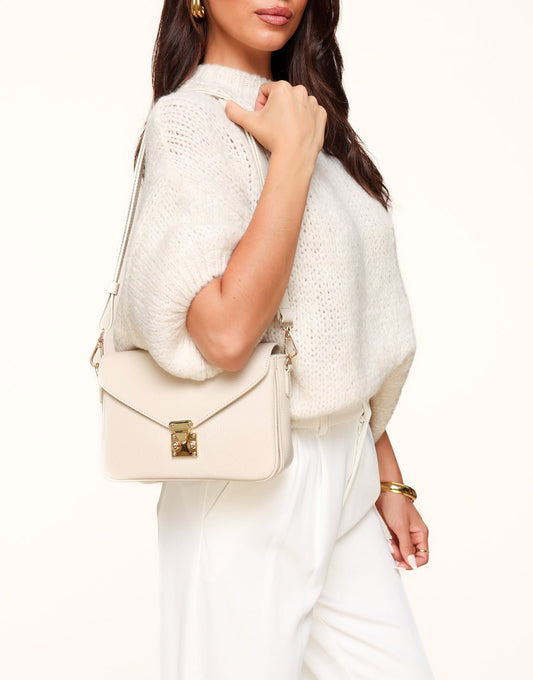 Creme Classic Leren - Tas - Olivia & Kate