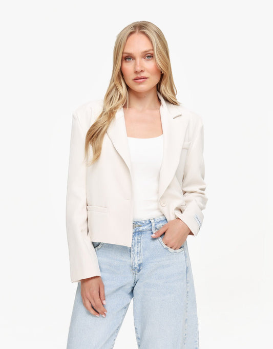 Creme Edit Cropped - Blazer - Olivia & Kate