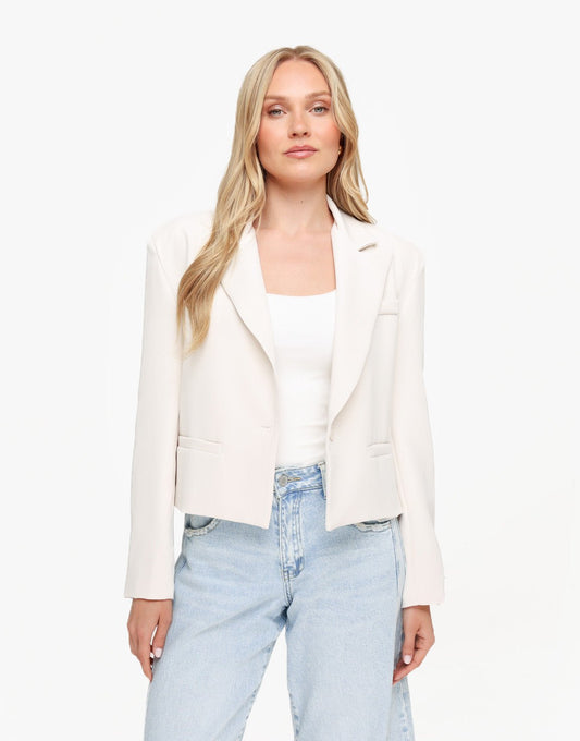 Creme Edit Cropped - Blazer - Olivia & Kate