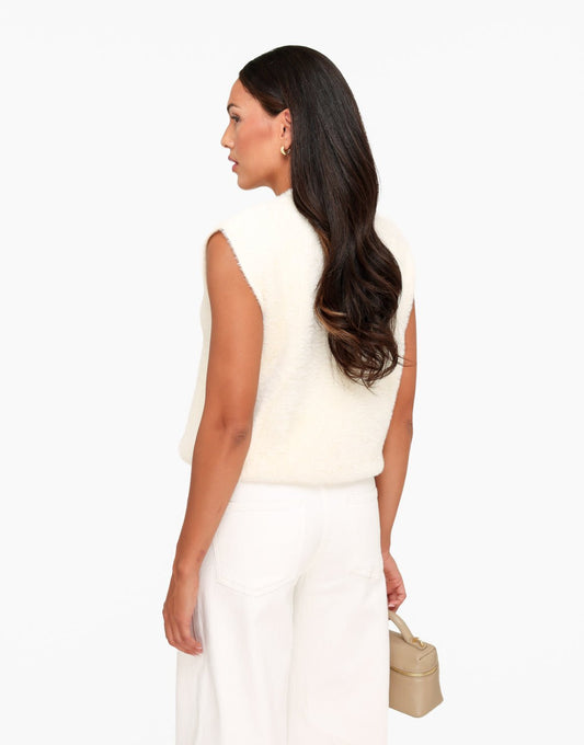 Creme Fluffy Spencer - Top - Olivia & Kate
