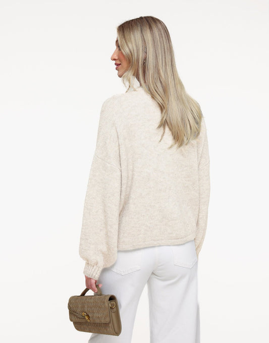 Cream Knitted Button - Cardigan - Olivia & Kate