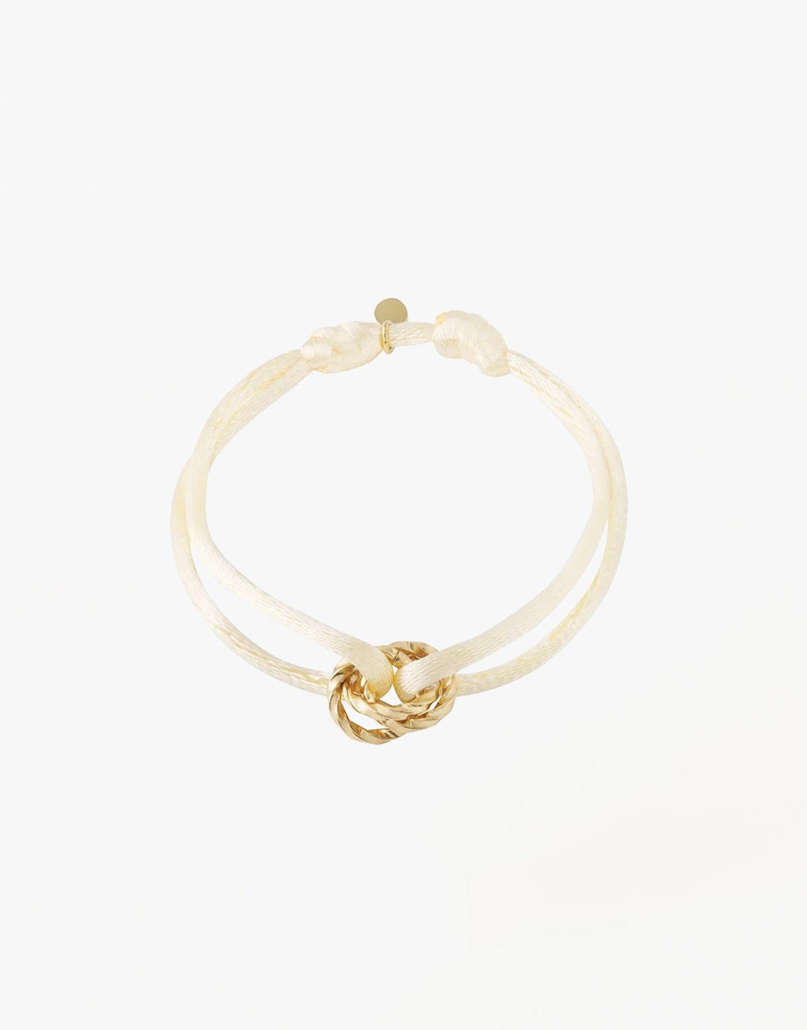 Creme Gedraaide Ringetjes Touw - Armband - Olivia & Kate