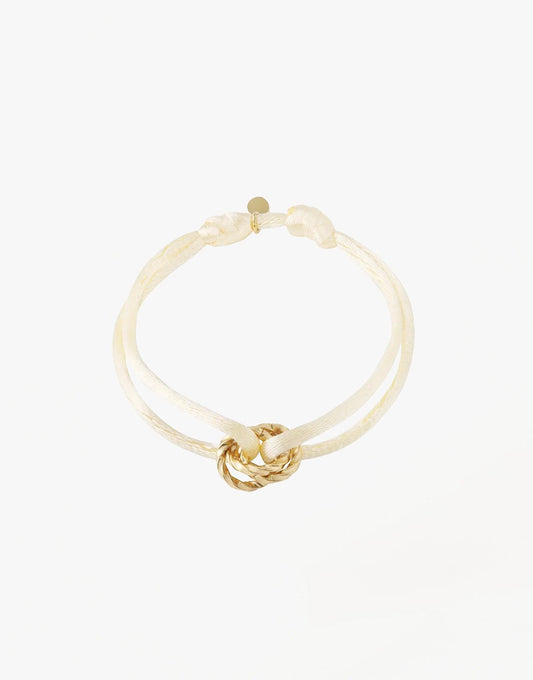Creme Gedraaide Ringetjes Touw - Armband - Olivia & Kate