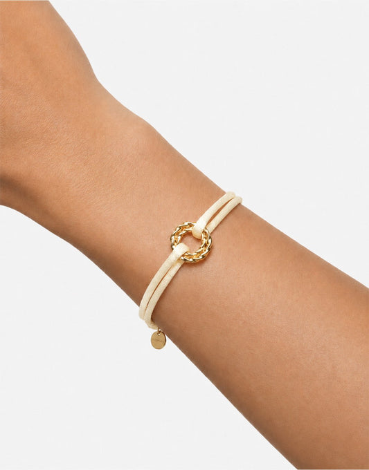 Creme Gedraaide Ringetjes Touw - Armband - Olivia & Kate