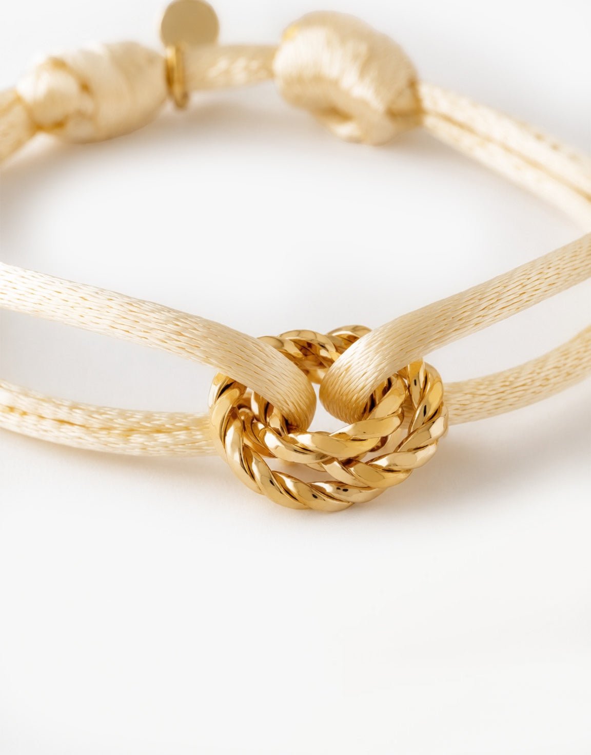 Creme Gedraaide Ringetjes Touw - Armband - Olivia & Kate