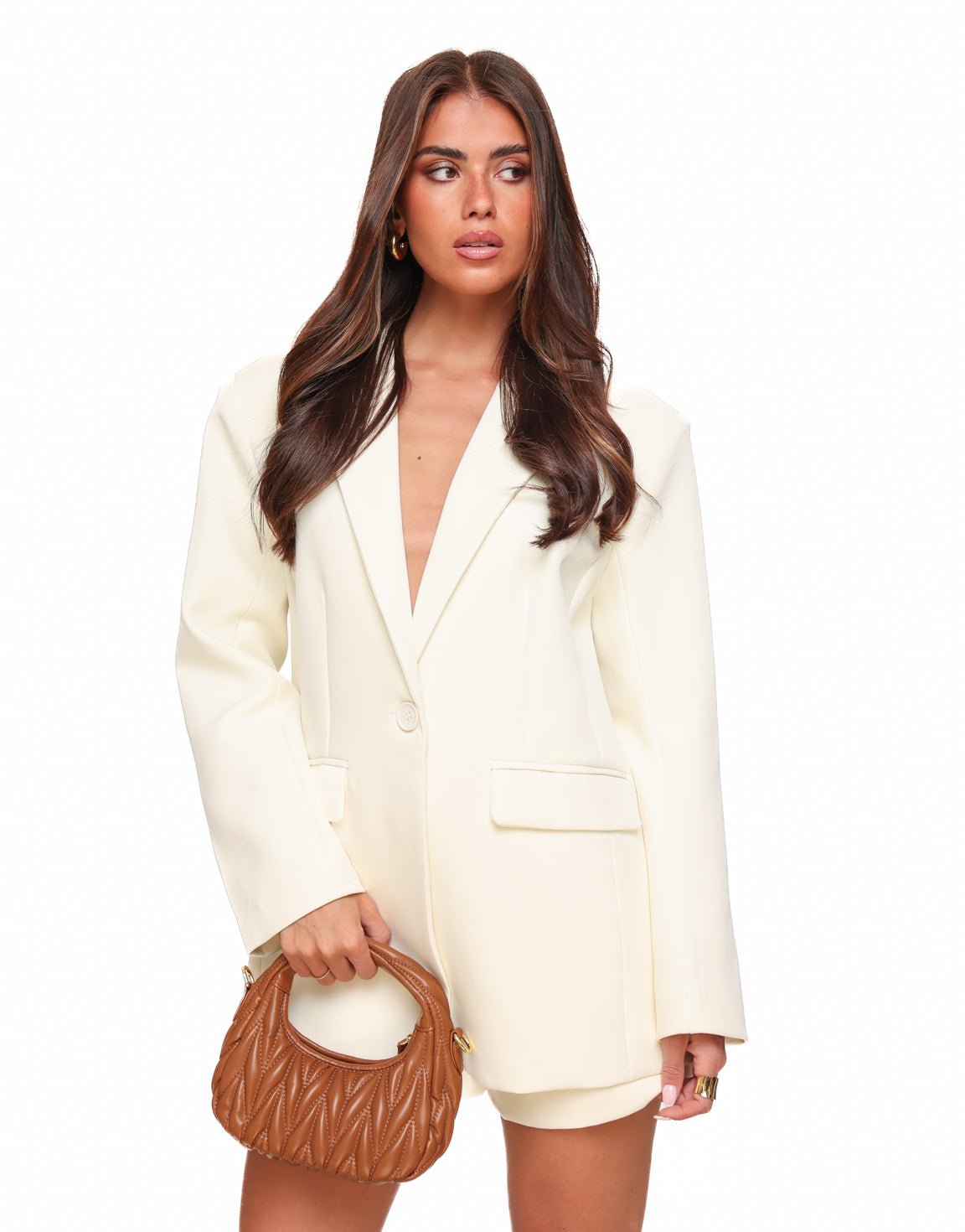 Creme Lange Zomer - Blazer - Olivia & Kate